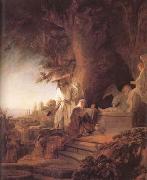 REMBRANDT Harmenszoon van Rijn Christ and St Mary Magdalene at the Tomb (mk25) china oil painting reproduction